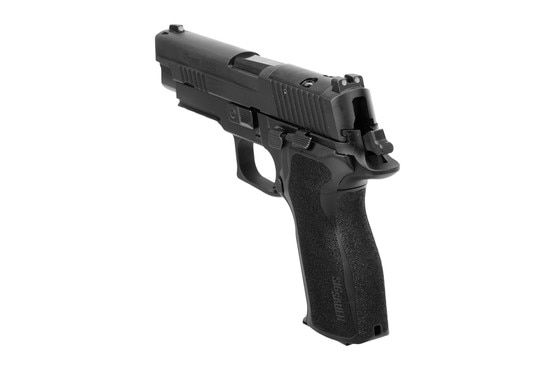 Ergonomic 9mm pistol with double/single action trigger.